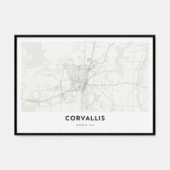 Corvallis Map Landscape Poster