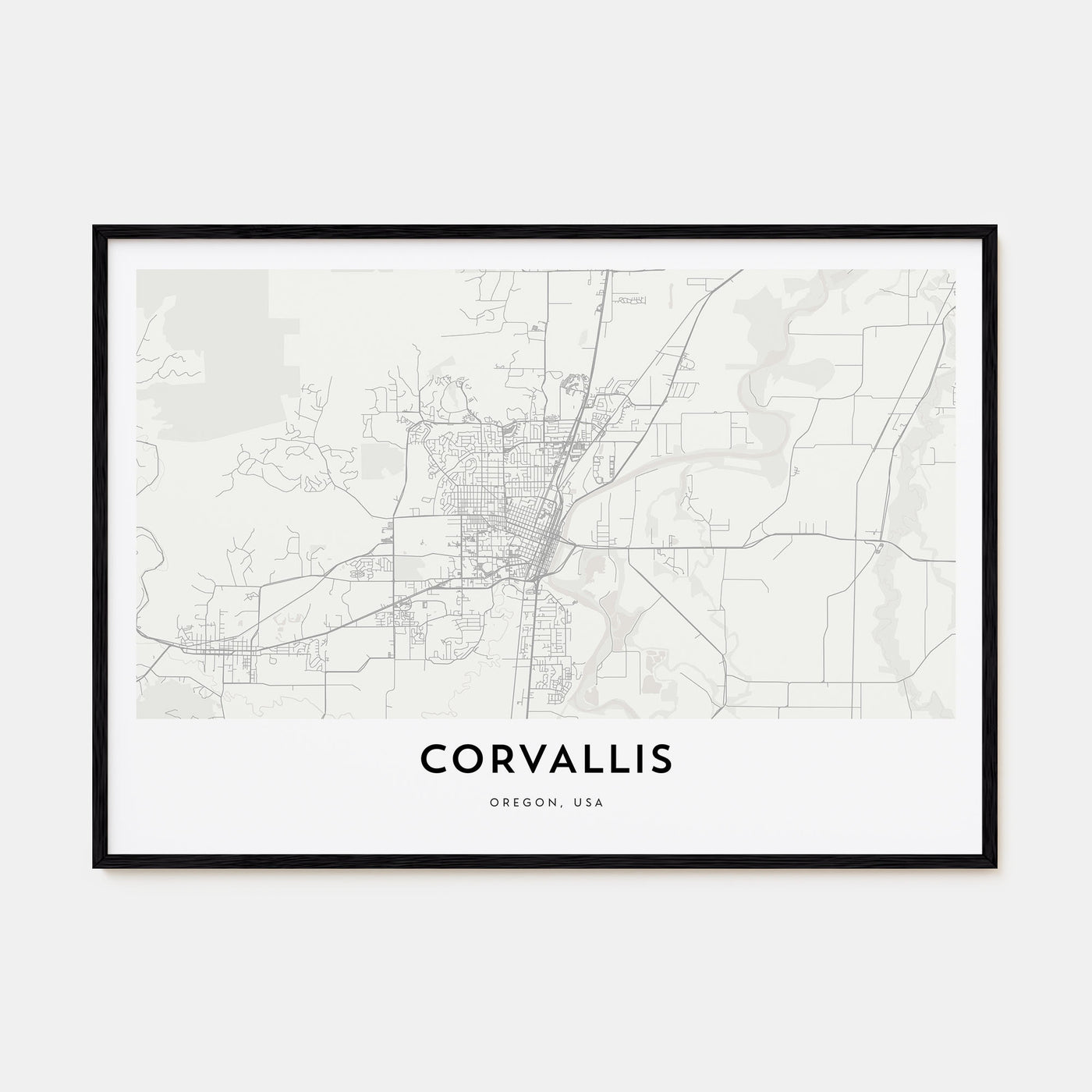 Corvallis Map Landscape Poster