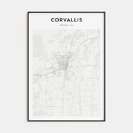 Corvallis Map Portrait Poster