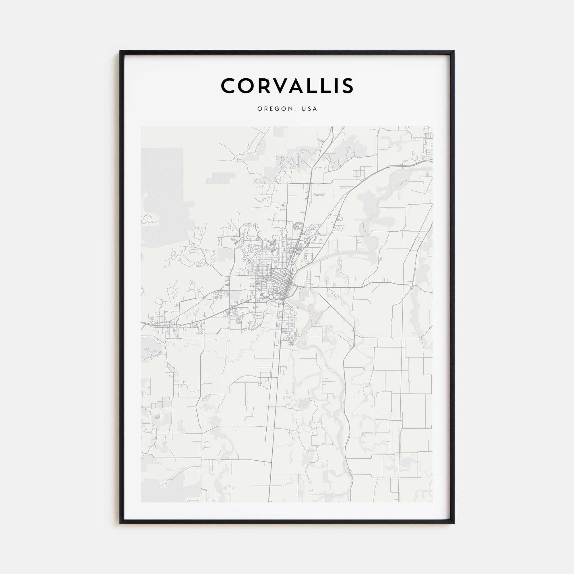 Corvallis Map Portrait Poster