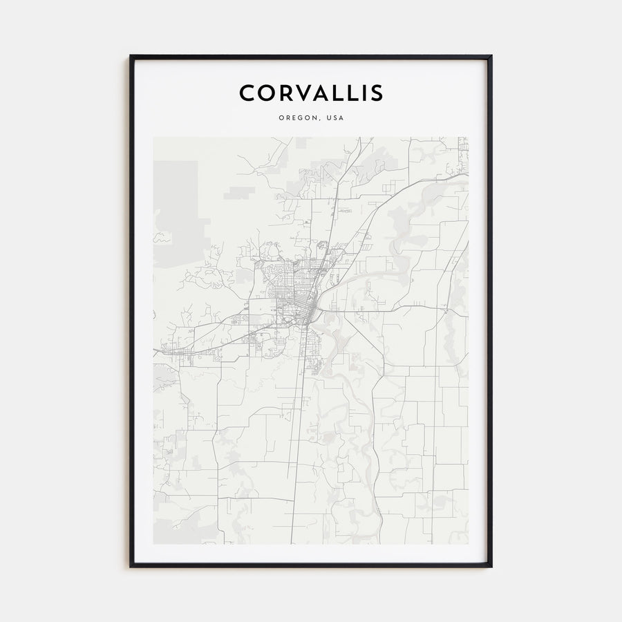 Corvallis Map Portrait Poster