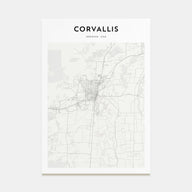 Corvallis Map Portrait Poster