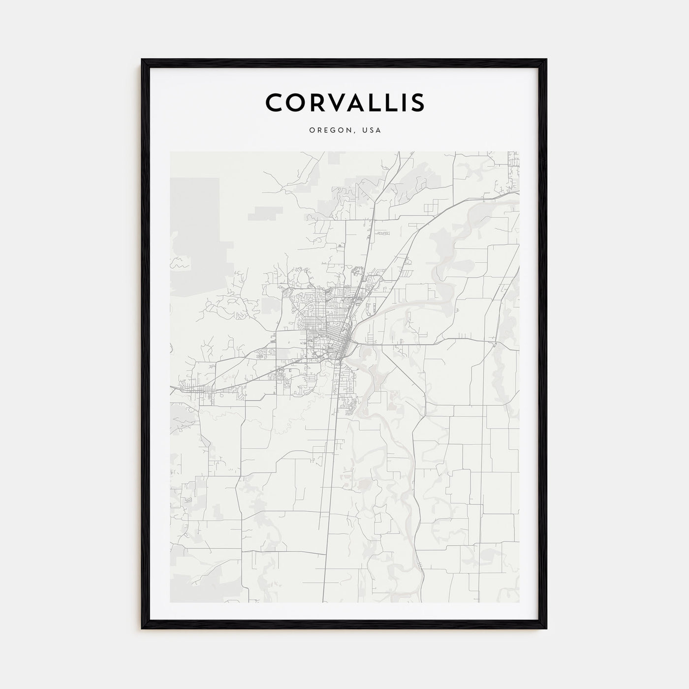 Corvallis Map Portrait Poster