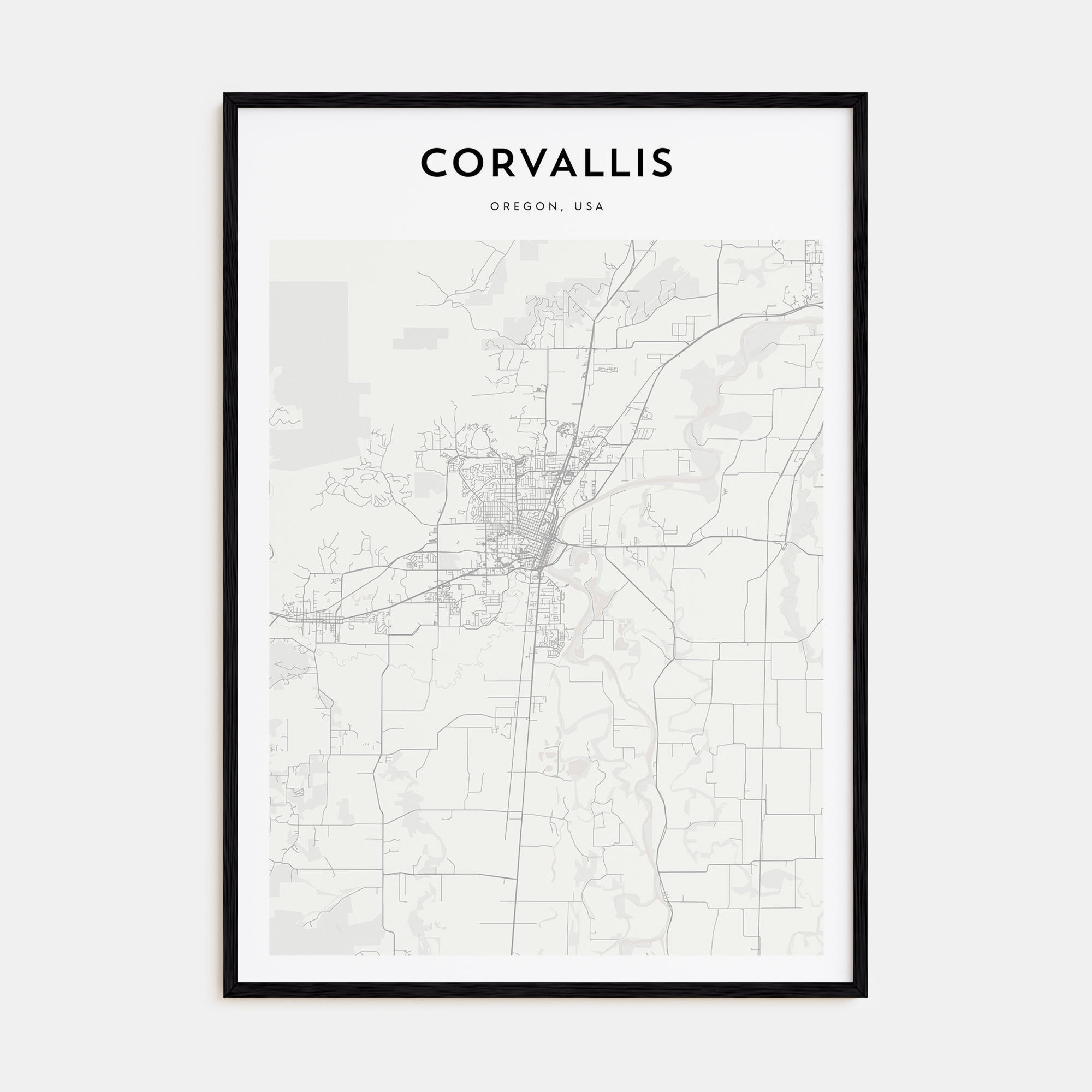 Corvallis Map Portrait Poster
