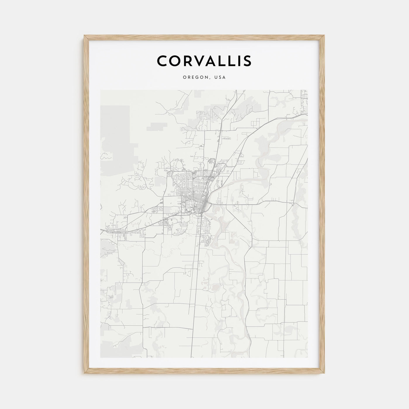 Corvallis Map Portrait Poster