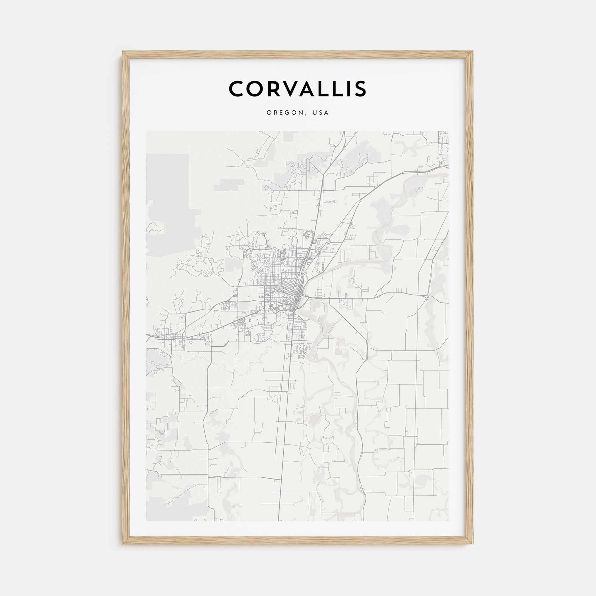 Corvallis Map Portrait Poster