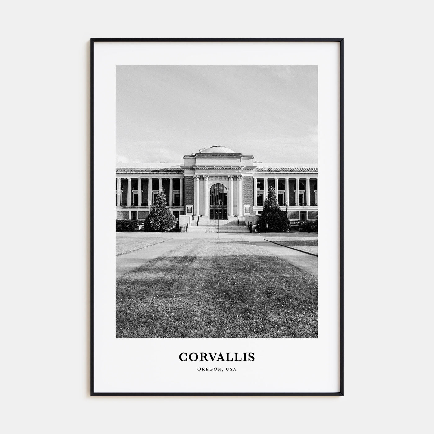 Corvallis Portrait B&W Poster