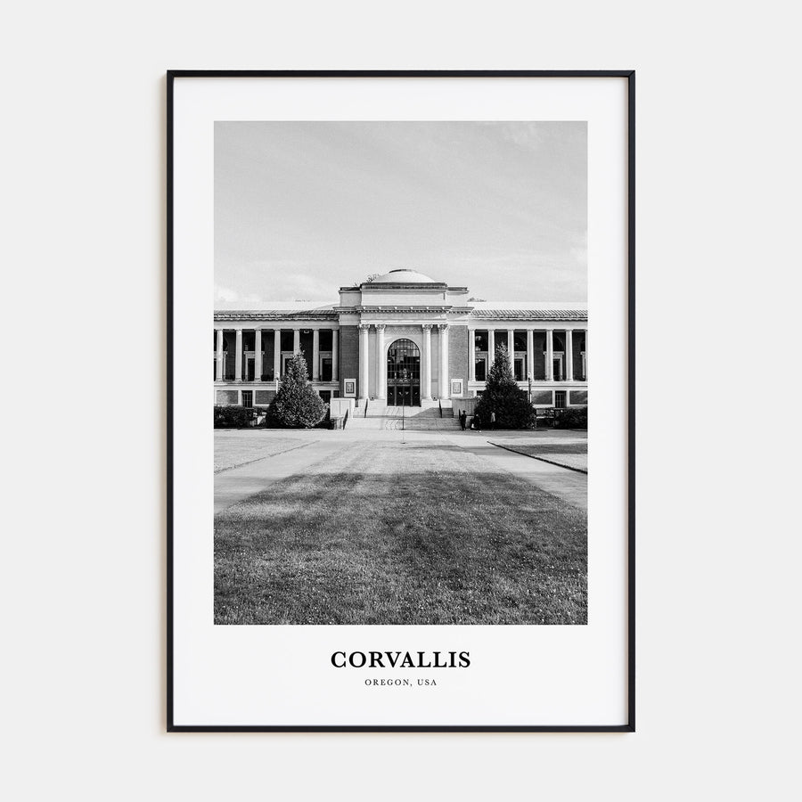 Corvallis Portrait B&W Poster