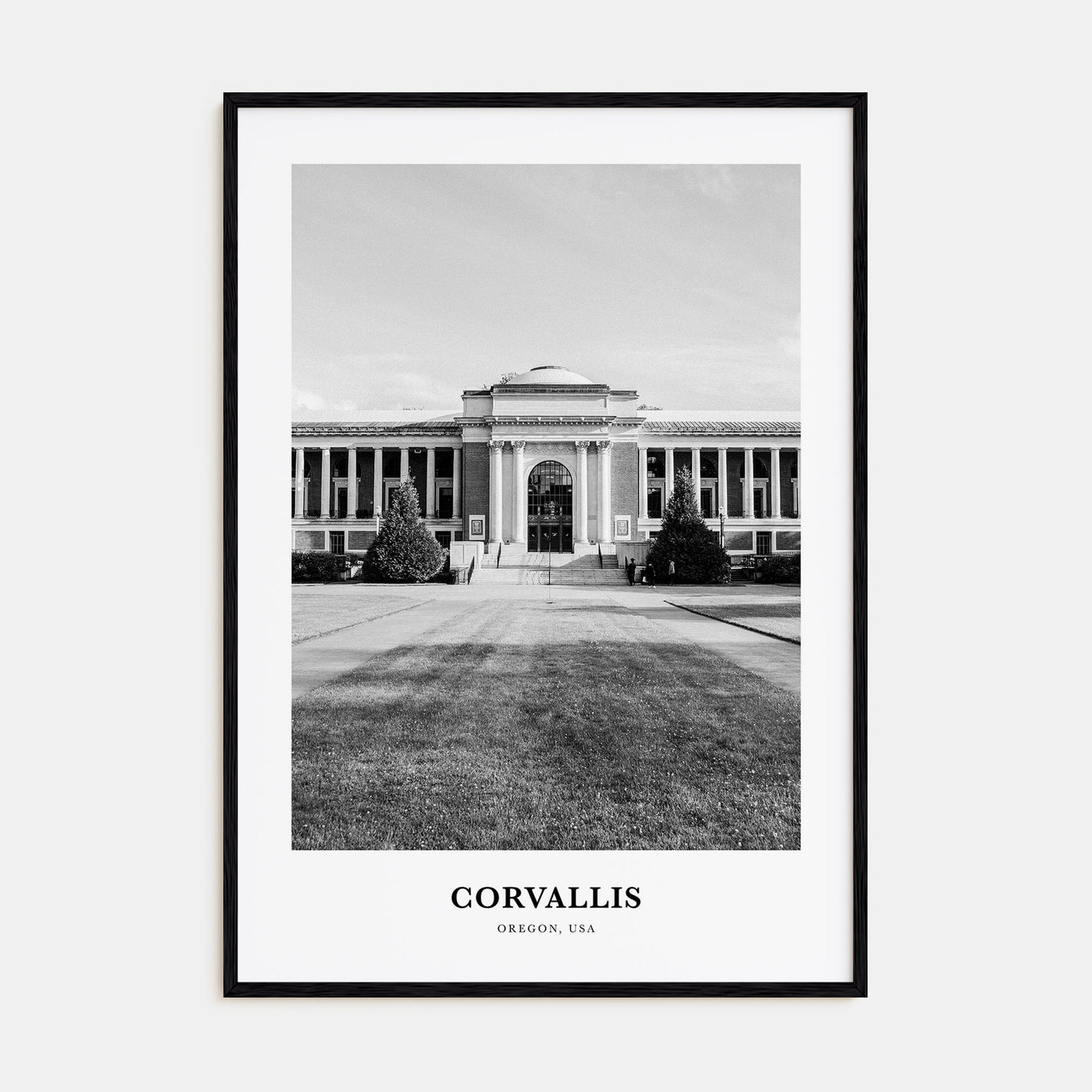 Corvallis Portrait B&W Poster