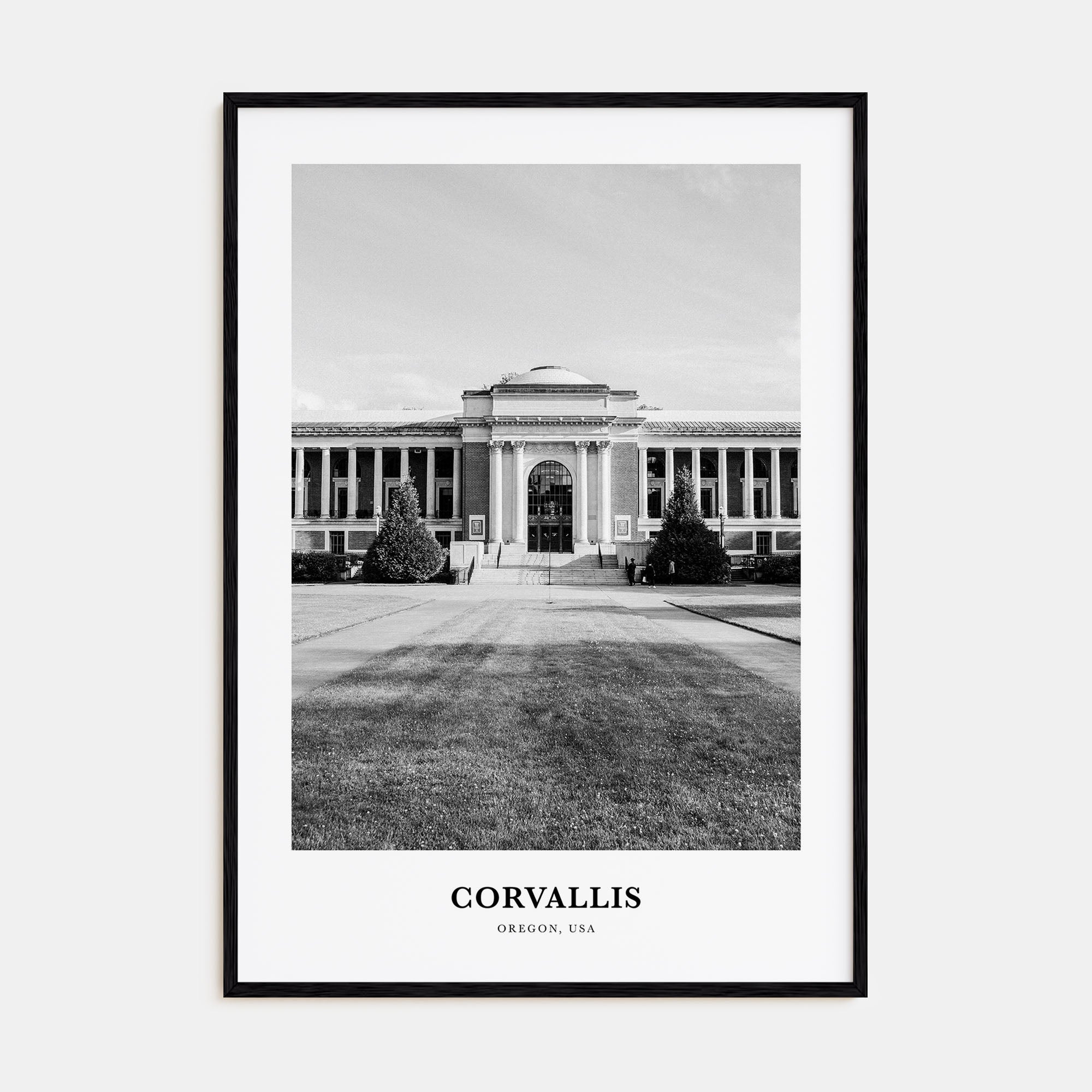 Corvallis Portrait B&W Poster