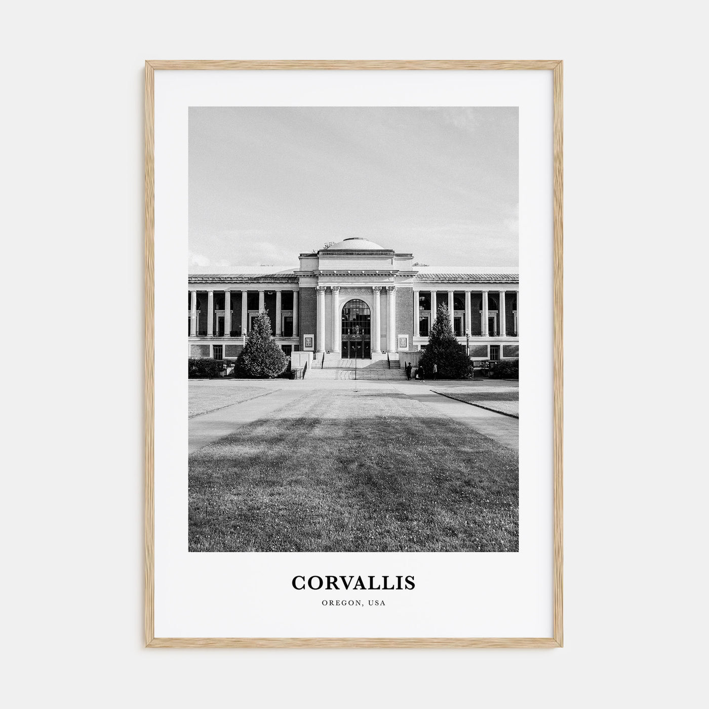 Corvallis Portrait B&W Poster