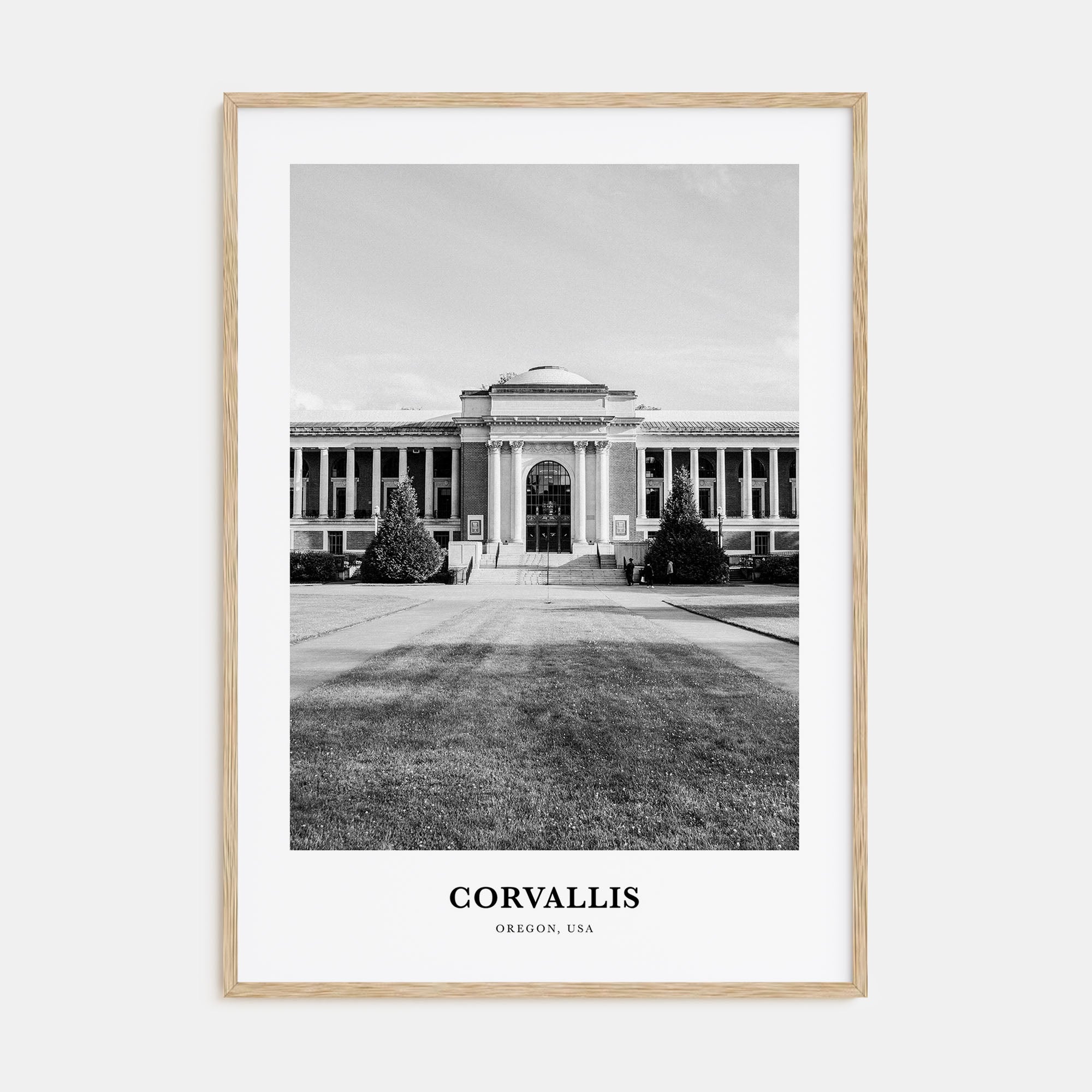 Corvallis Portrait B&W Poster