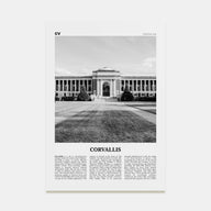 Corvallis Travel B&W Poster