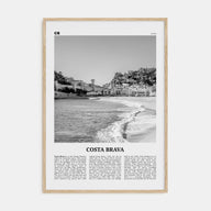 Costa Brava Travel B&W Poster
