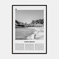 Costa Brava Travel B&W Poster