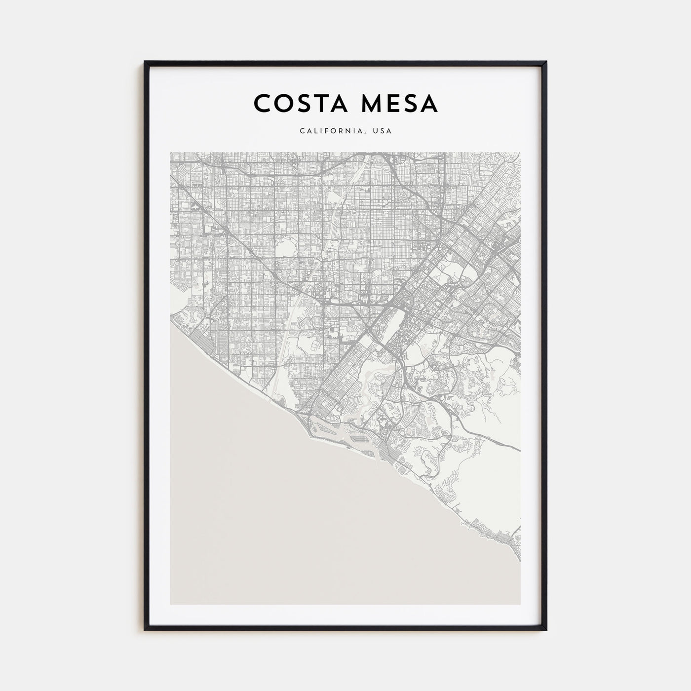 Costa Mesa Map Portrait Poster