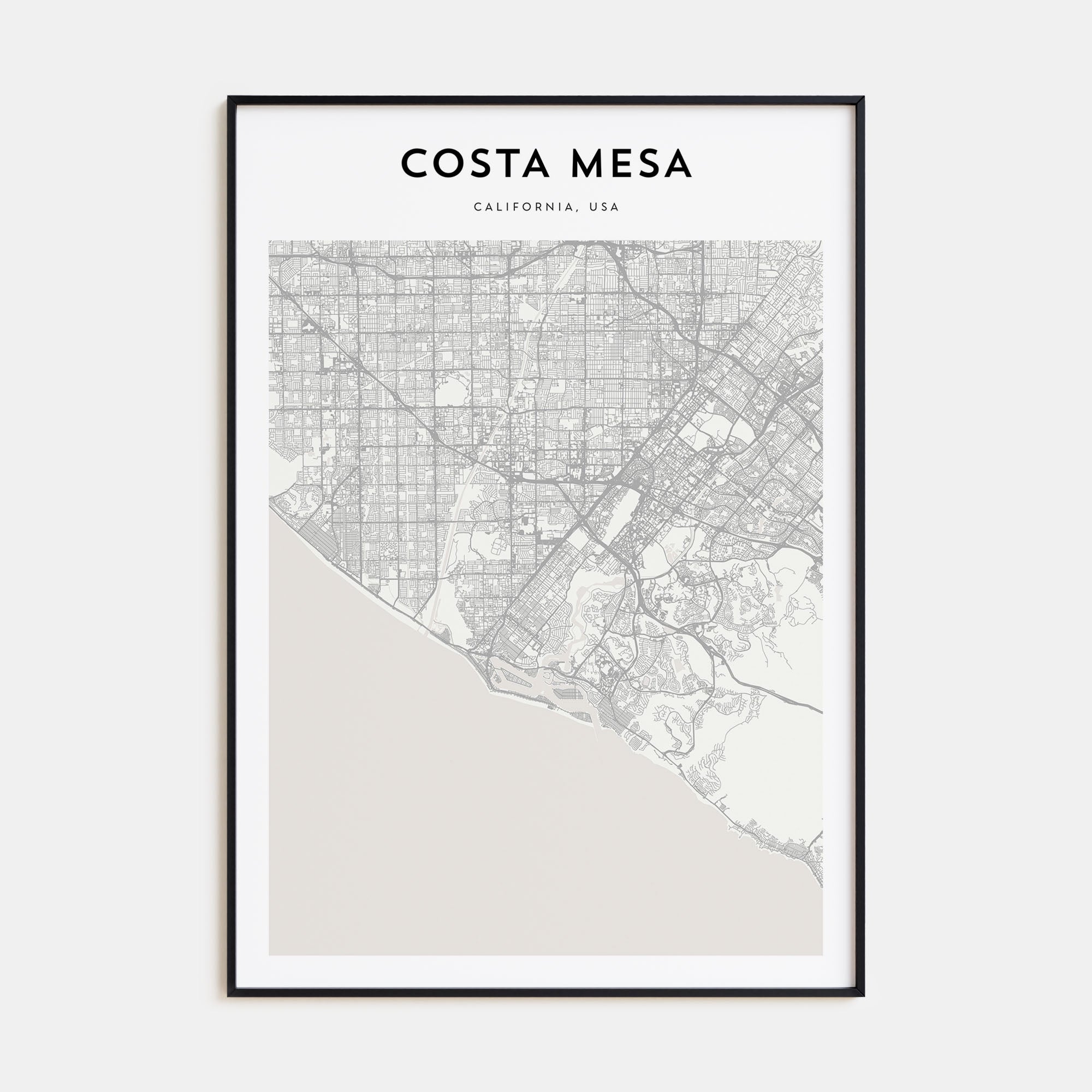 Costa Mesa Map Portrait Poster