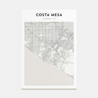 Costa Mesa Map Portrait Poster
