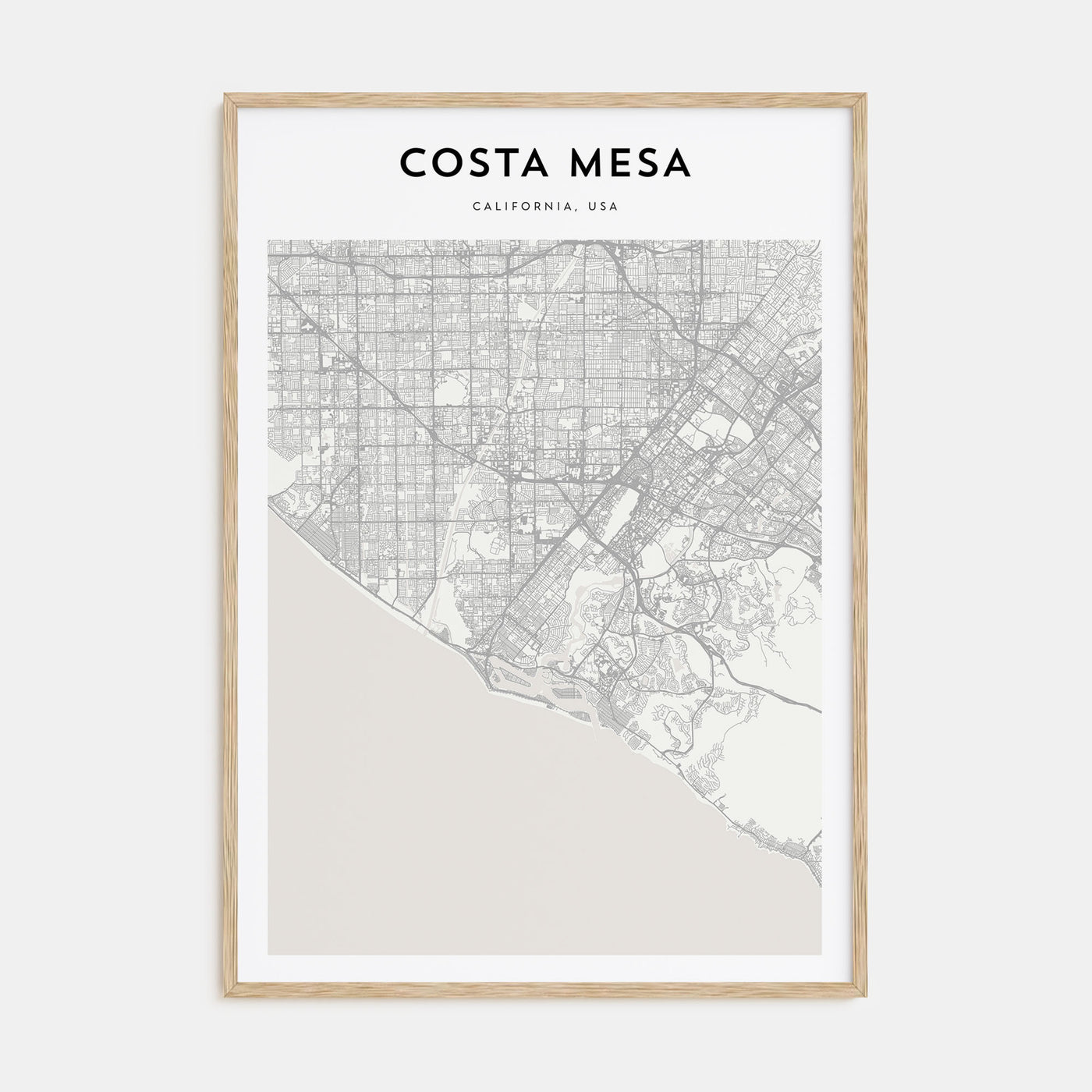 Costa Mesa Map Portrait Poster