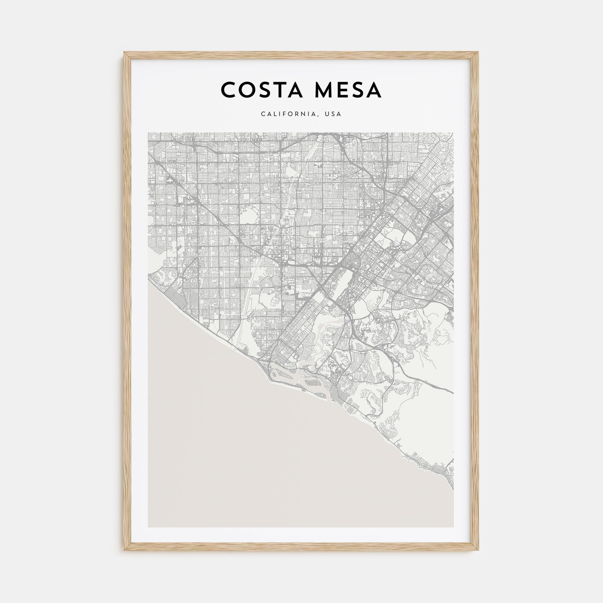 Costa Mesa Map Portrait Poster