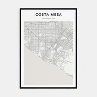 Costa Mesa Map Portrait Poster