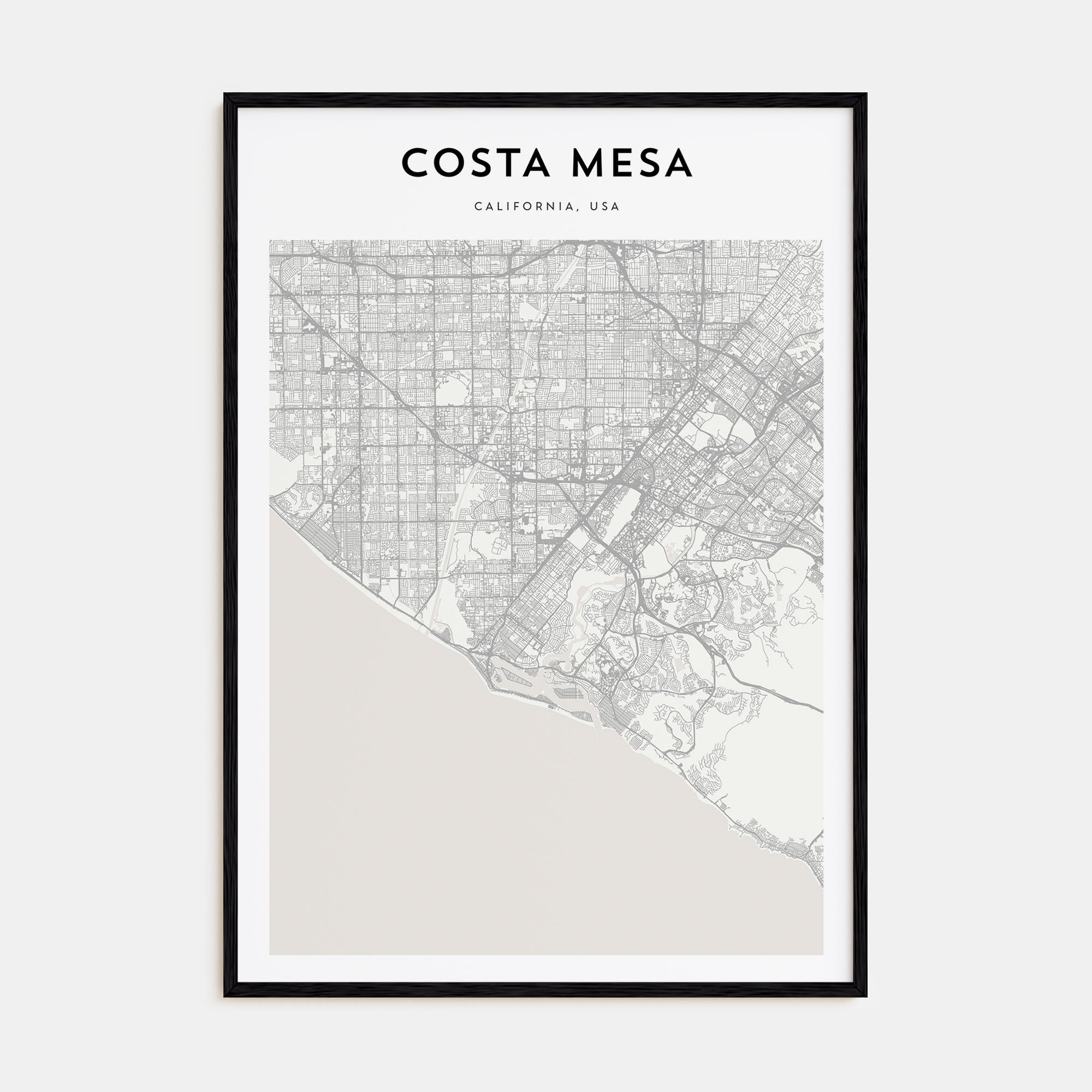 Costa Mesa Map Portrait Poster