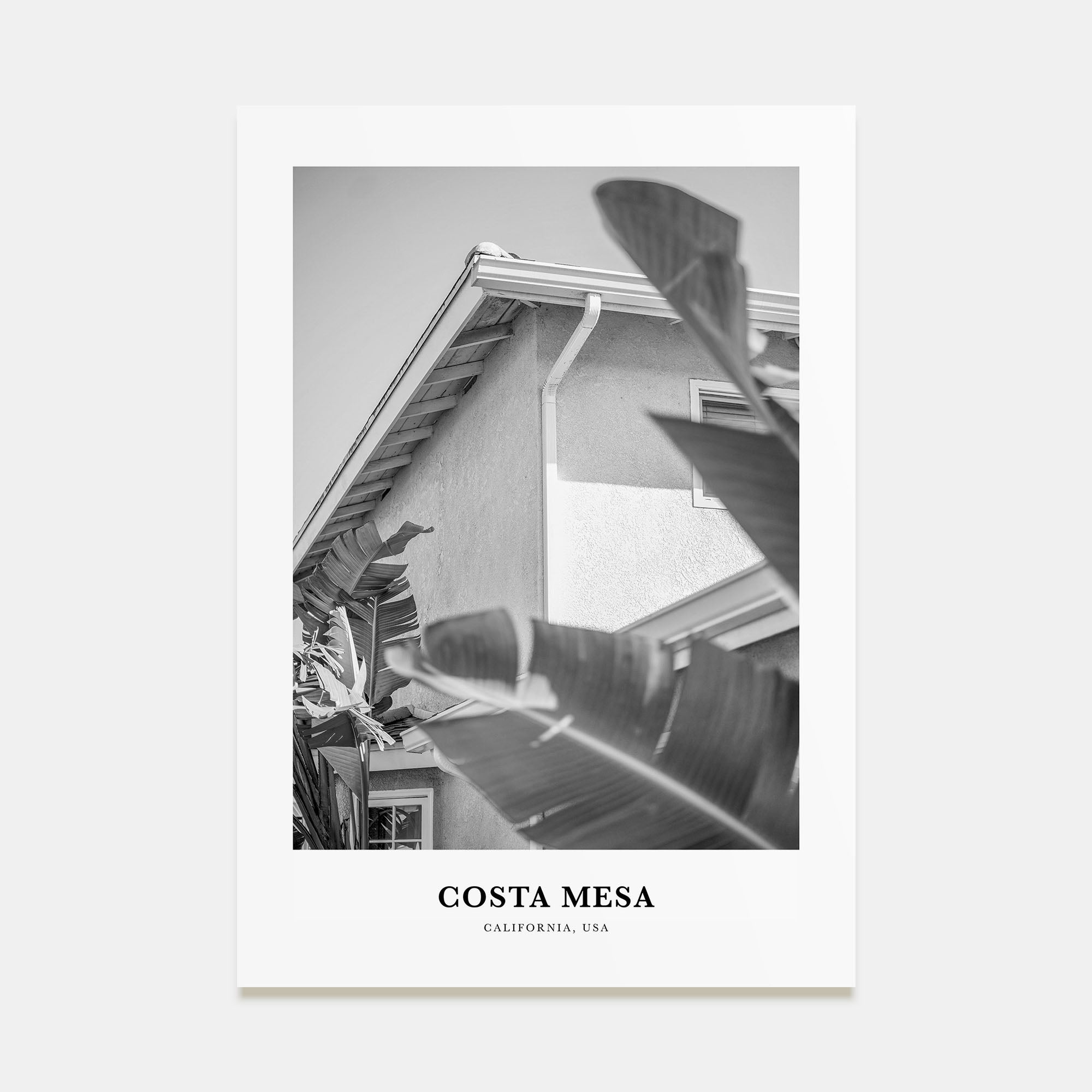 Costa Mesa Portrait B&W Poster