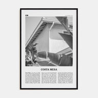Costa Mesa Travel B&W Poster