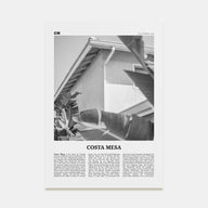 Costa Mesa Travel B&W Poster