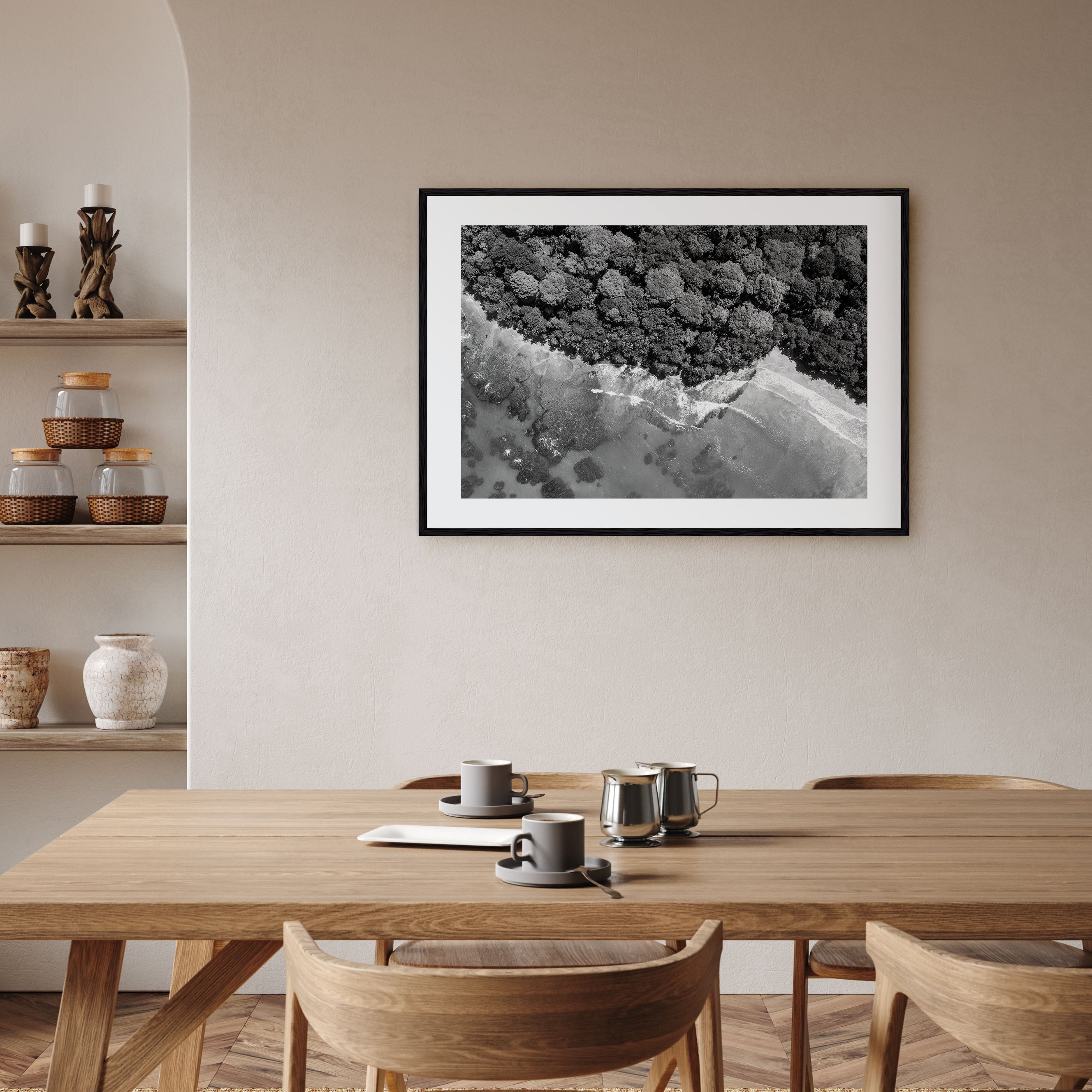 Costa Rica Landscape B&W Poster