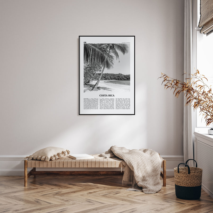 Costa Rica Travel B&W No 2 Poster