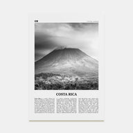 Costa Rica Travel B&W No 3 Poster