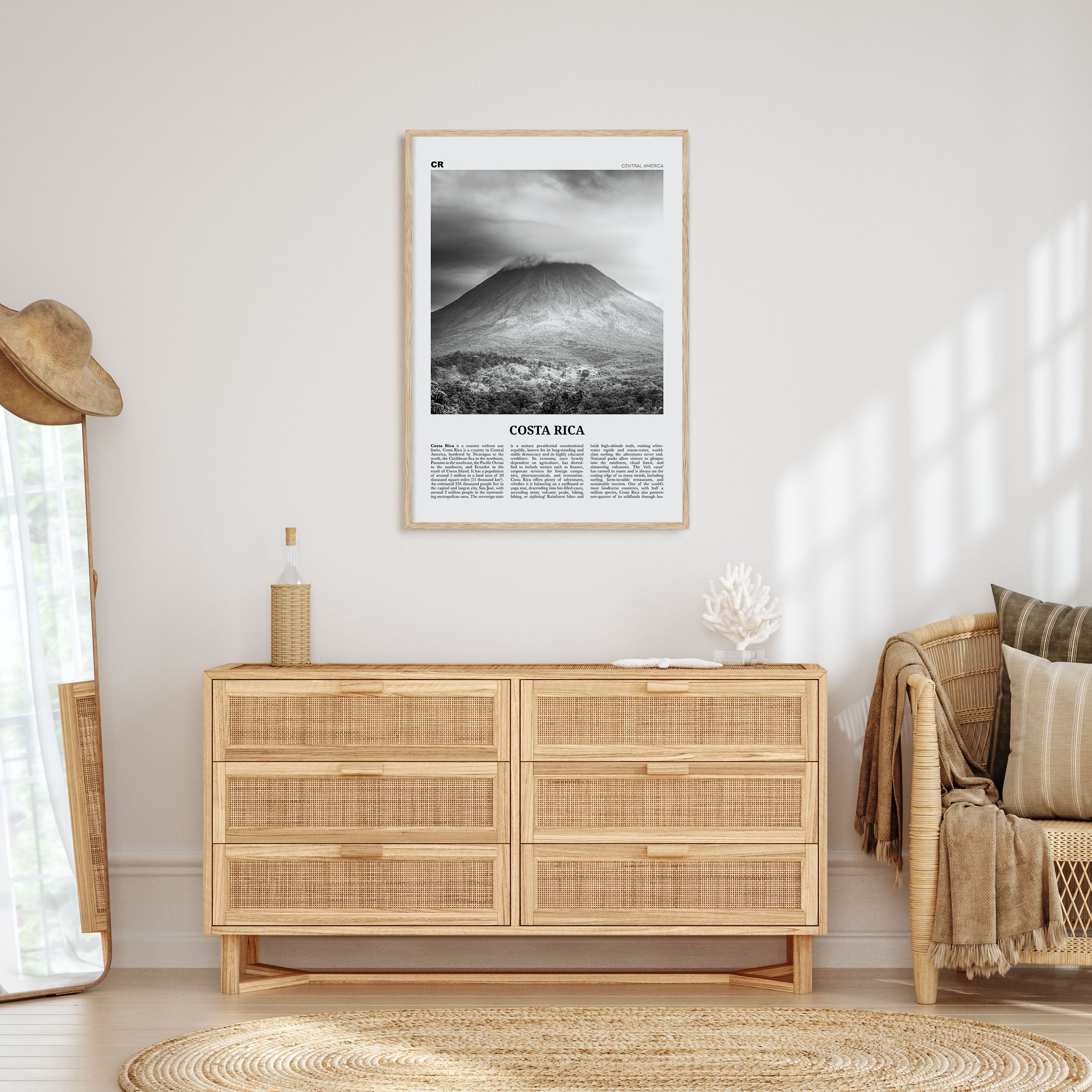 Costa Rica Travel B&W No 3 Poster