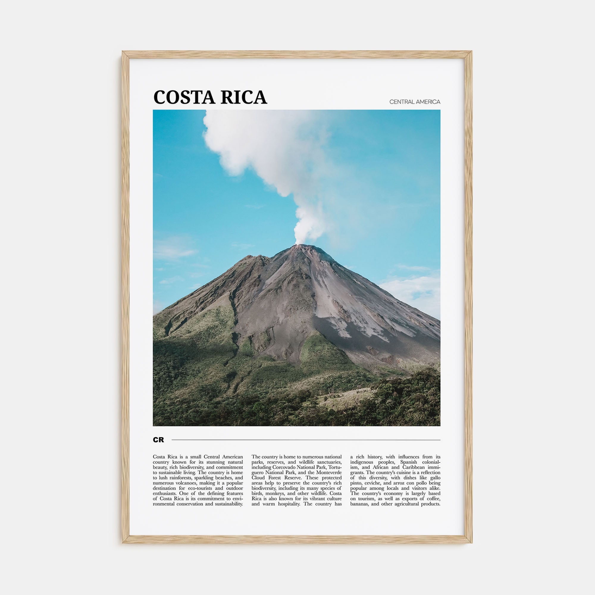 Costa Rica Travel Color Poster