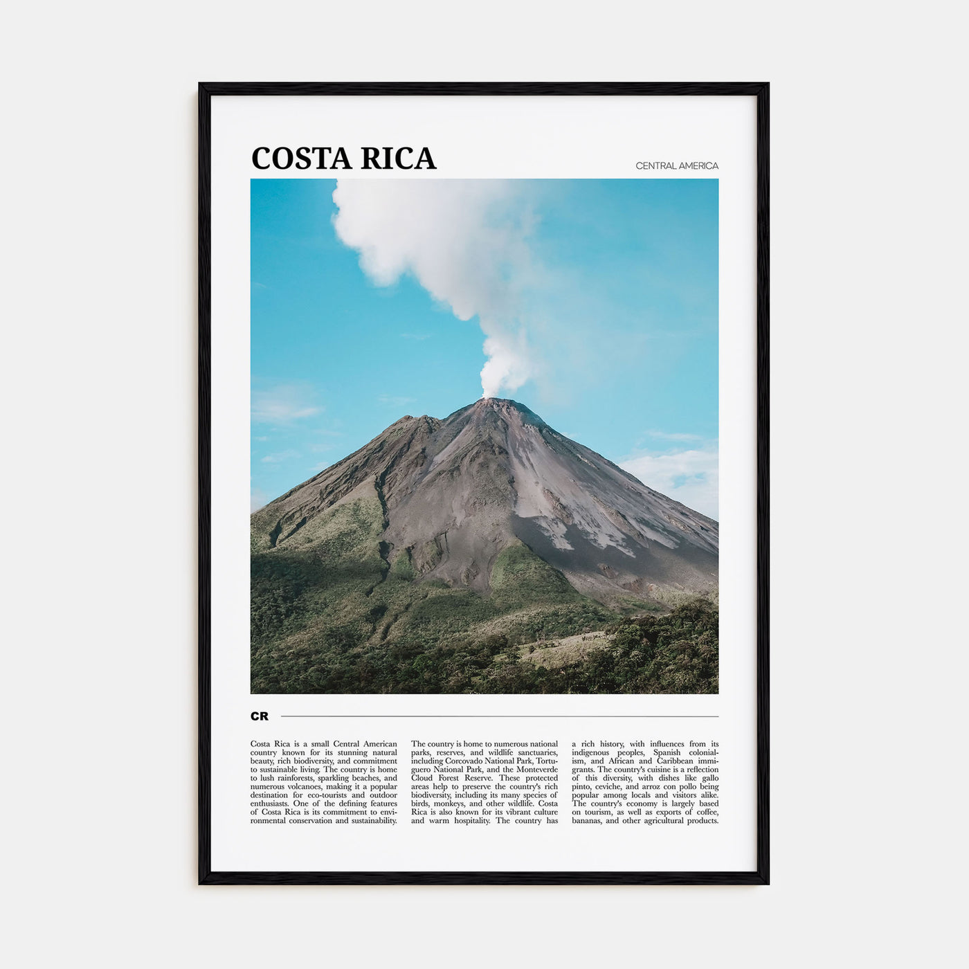 Costa Rica Travel Color Poster