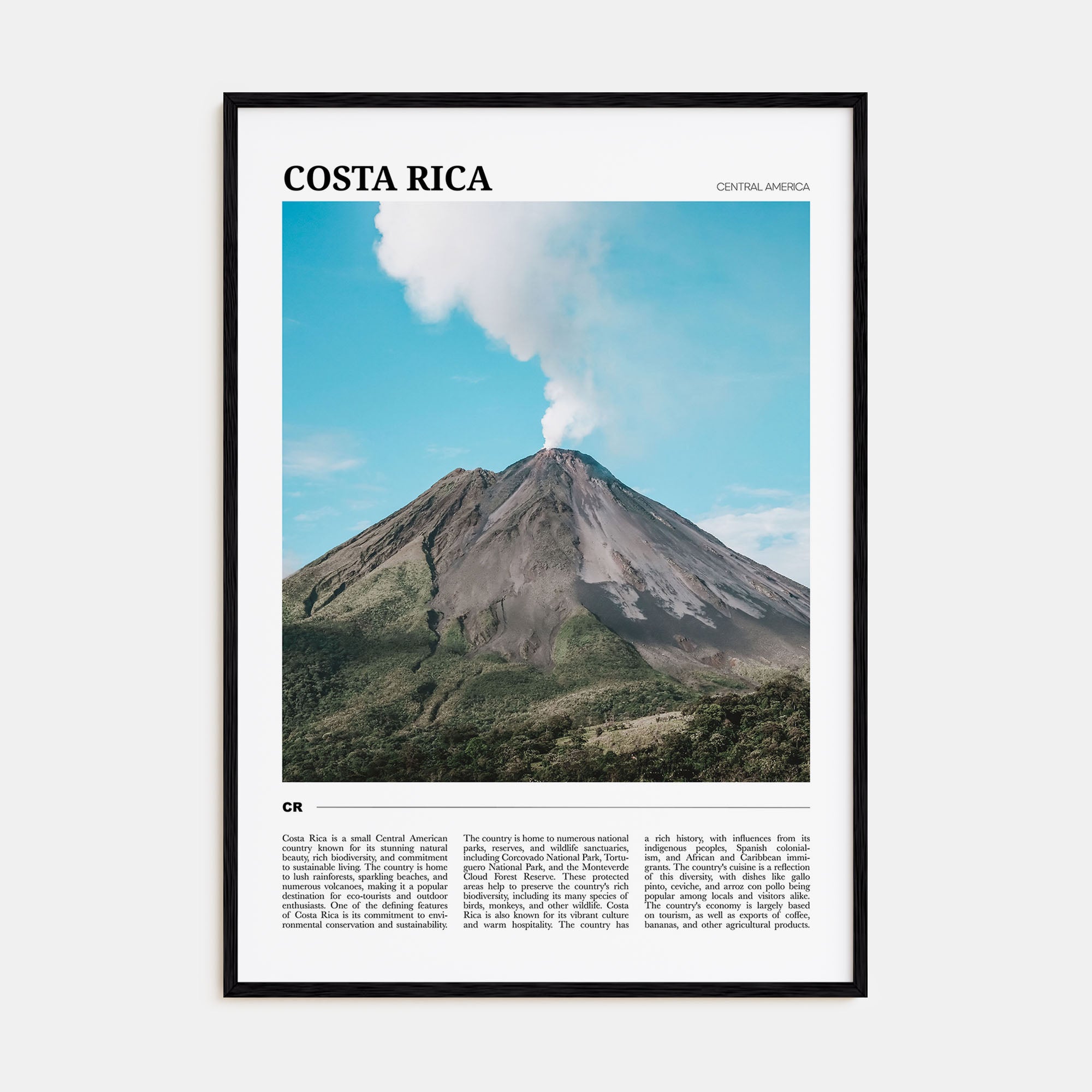 Costa Rica Travel Color Poster