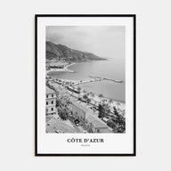 Cote d'Azur Portrait B&W Poster