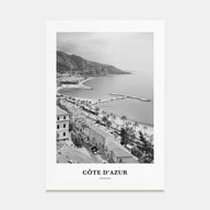 Cote d'Azur Portrait B&W Poster