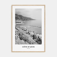 Cote d'Azur Portrait B&W Poster