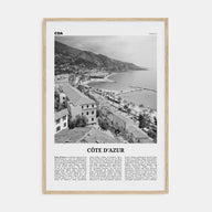 Cote d'Azur Travel B&W Poster