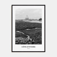 Côte d'Ivoire Portrait B&W Poster