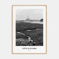 Côte d'Ivoire Portrait B&W Poster