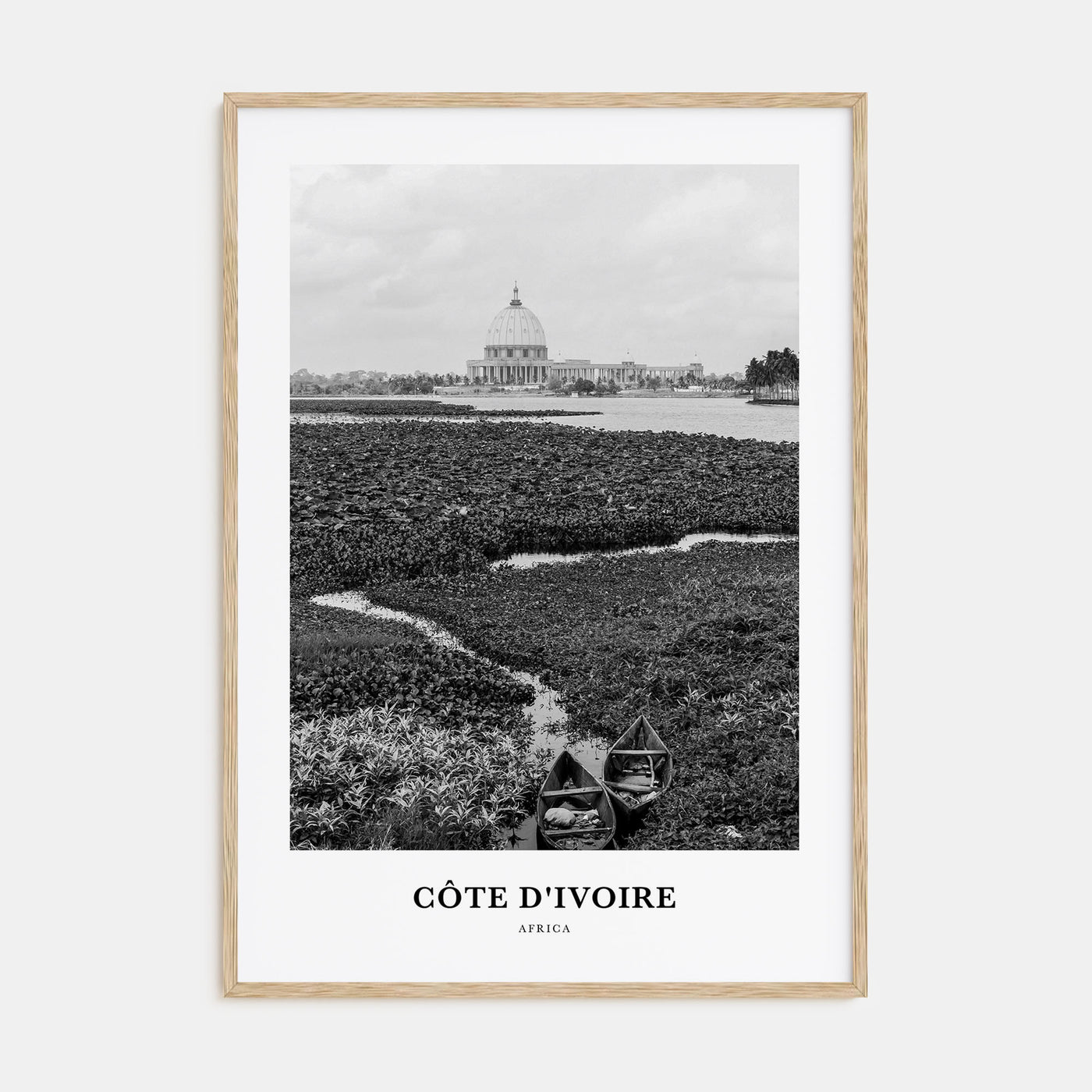 Côte d'Ivoire Portrait B&W Poster