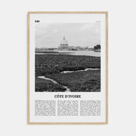 Côte d'Ivoire Travel B&W Poster