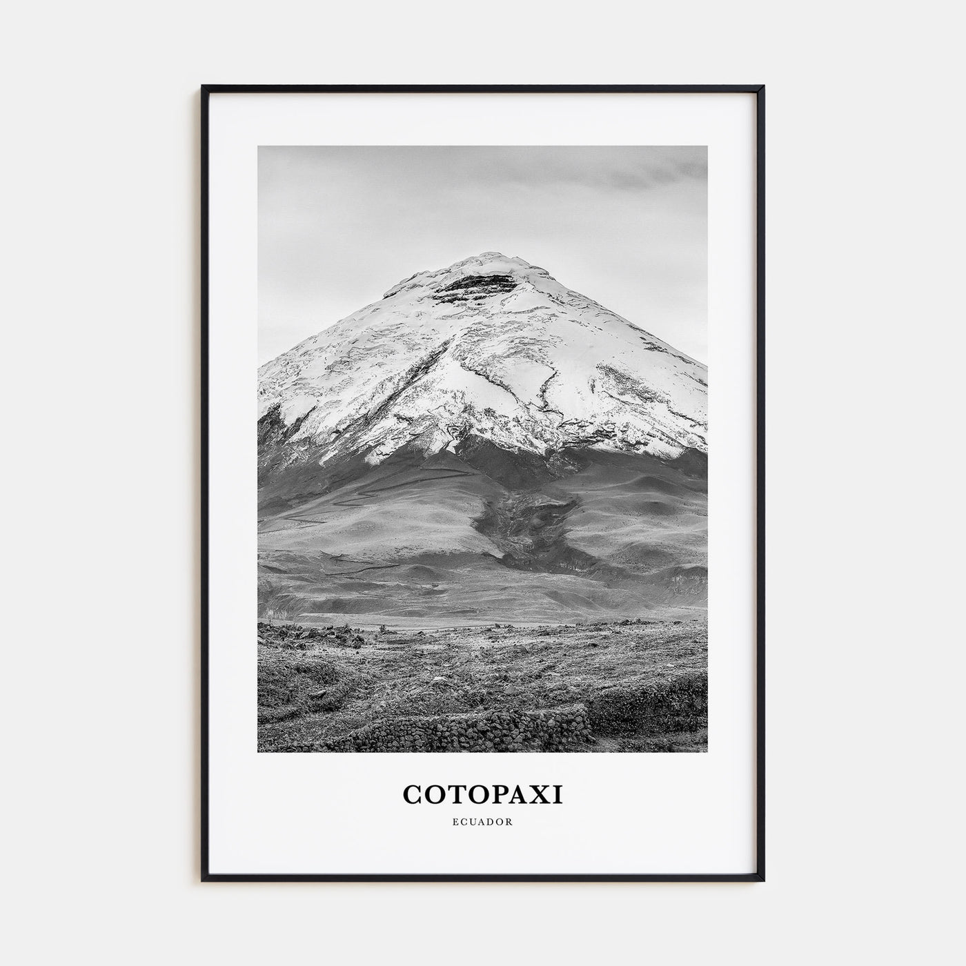 Cotopaxi Portrait B&W Poster