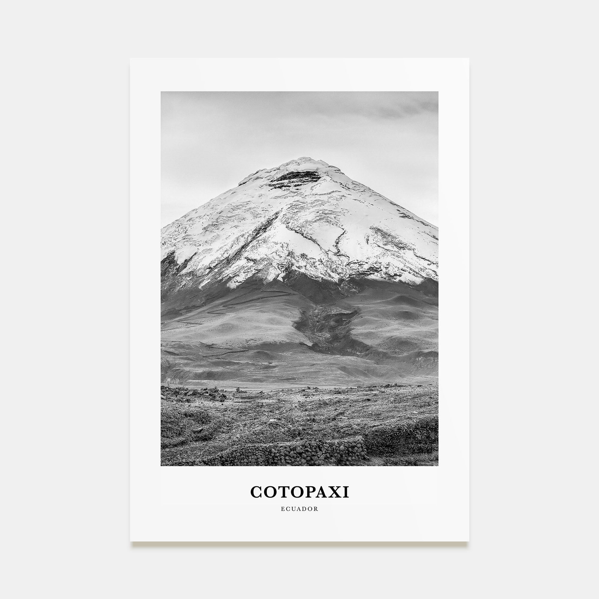 Cotopaxi Portrait B&W Poster