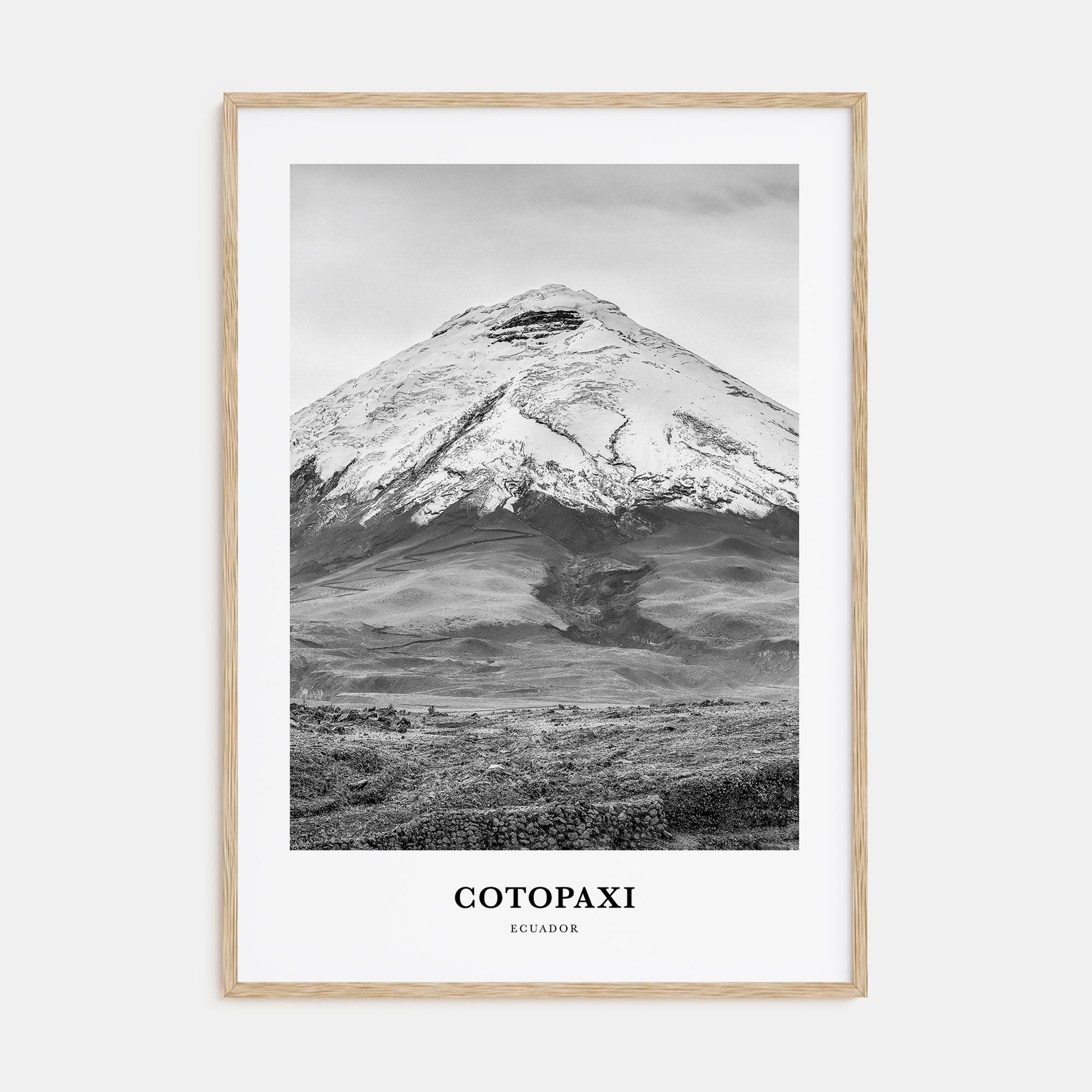 Cotopaxi Portrait B&W Poster