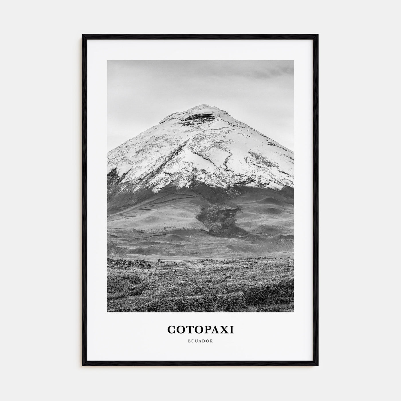 Cotopaxi Portrait B&W Poster