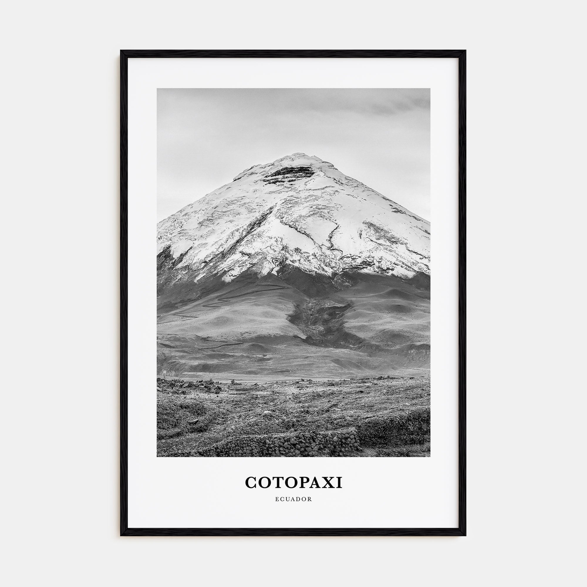 Cotopaxi Portrait B&W Poster