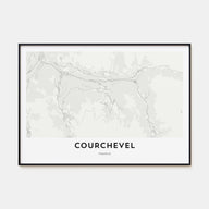 Courchevel Map Landscape Poster
